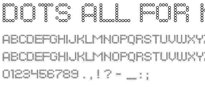 Dots All For Now Open JL font